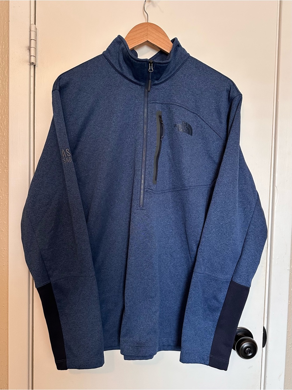 The North Face Aspen Snowmass Men's XL Quarter Zip Fleece Pullover Jacket Blue